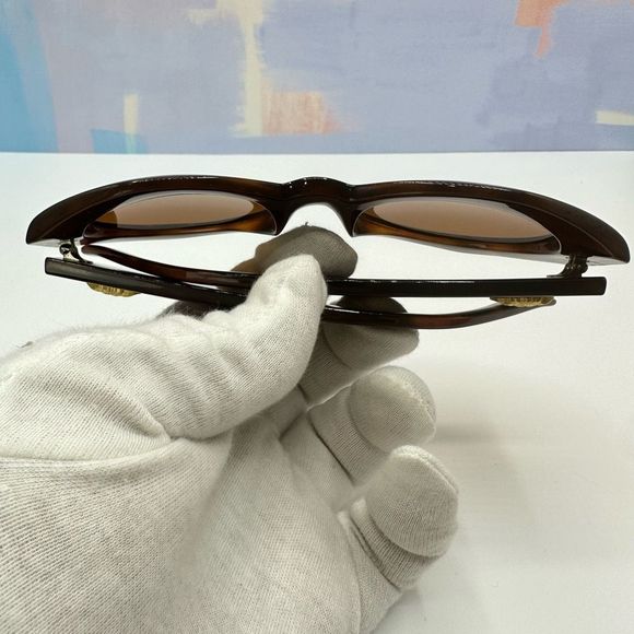 Versace Vintage Brown Frame Gold Madusa Sunglasses main image 4